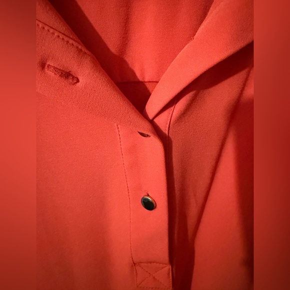 Women's Orange/Red Shirtdress with Belt - Picture 3 of 8